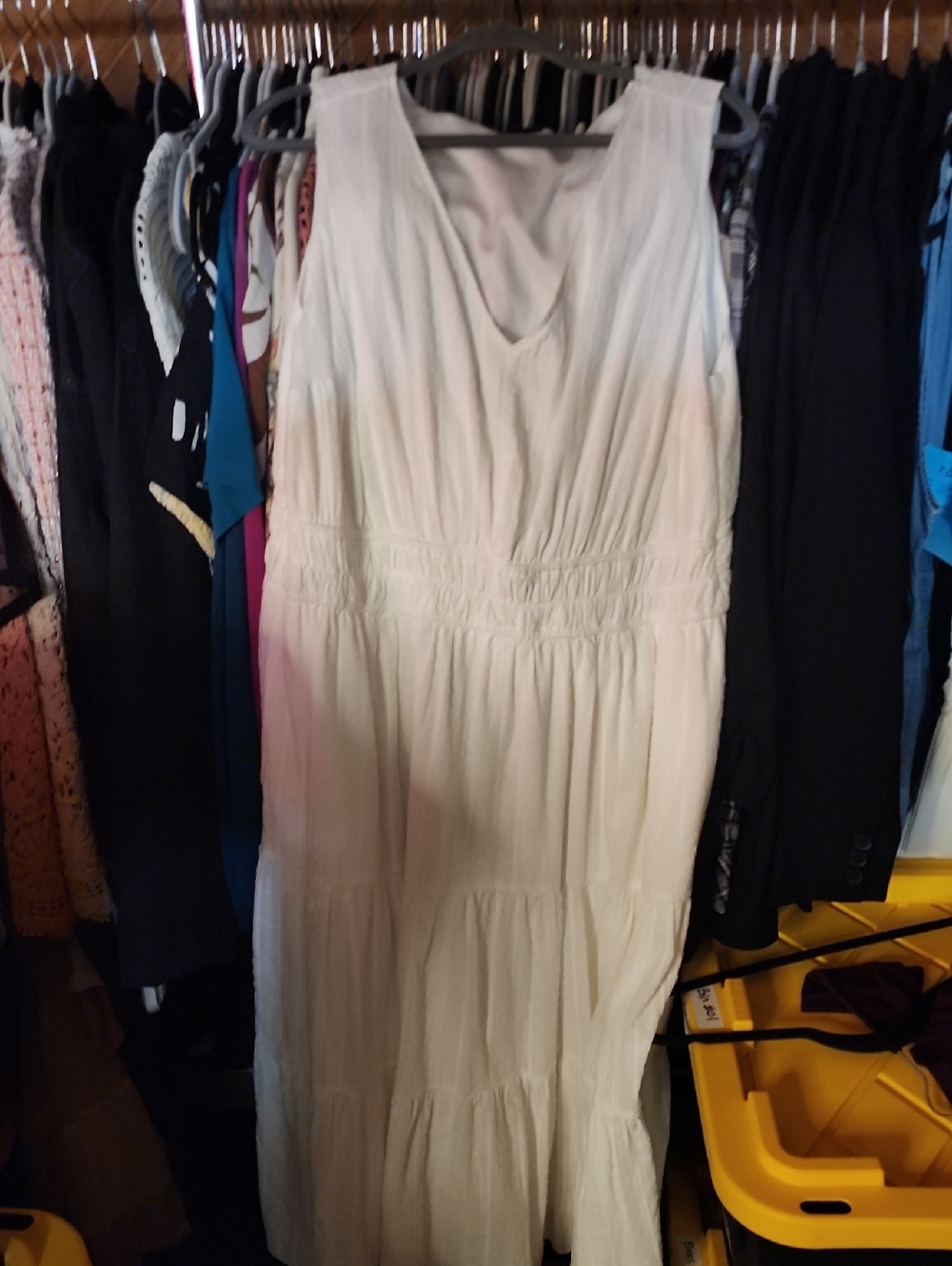 White maxi dress